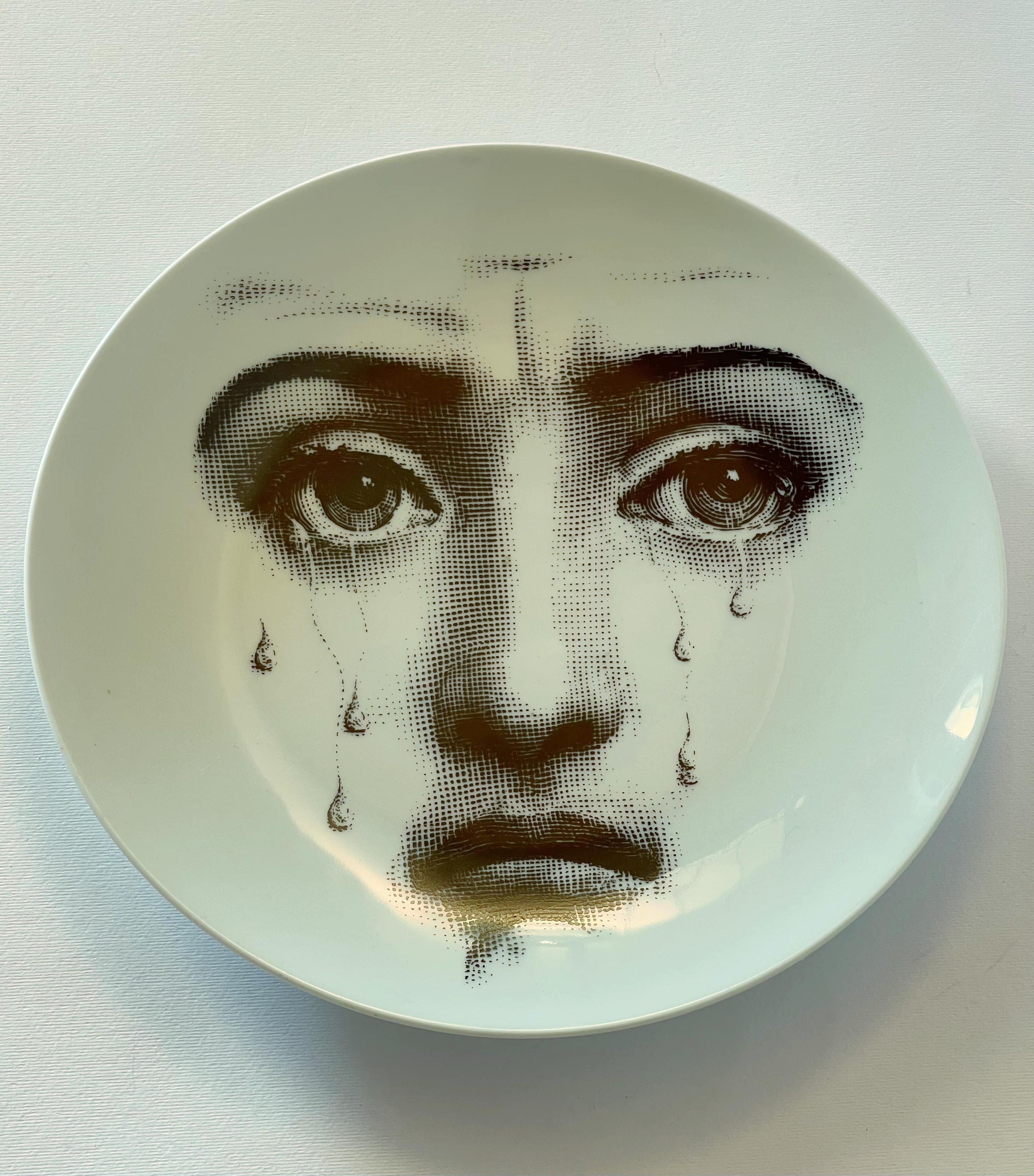FORNASETTI Tema E Variazioni Plato de porcelana nº 77 Moderno de mediados de siglo en venta