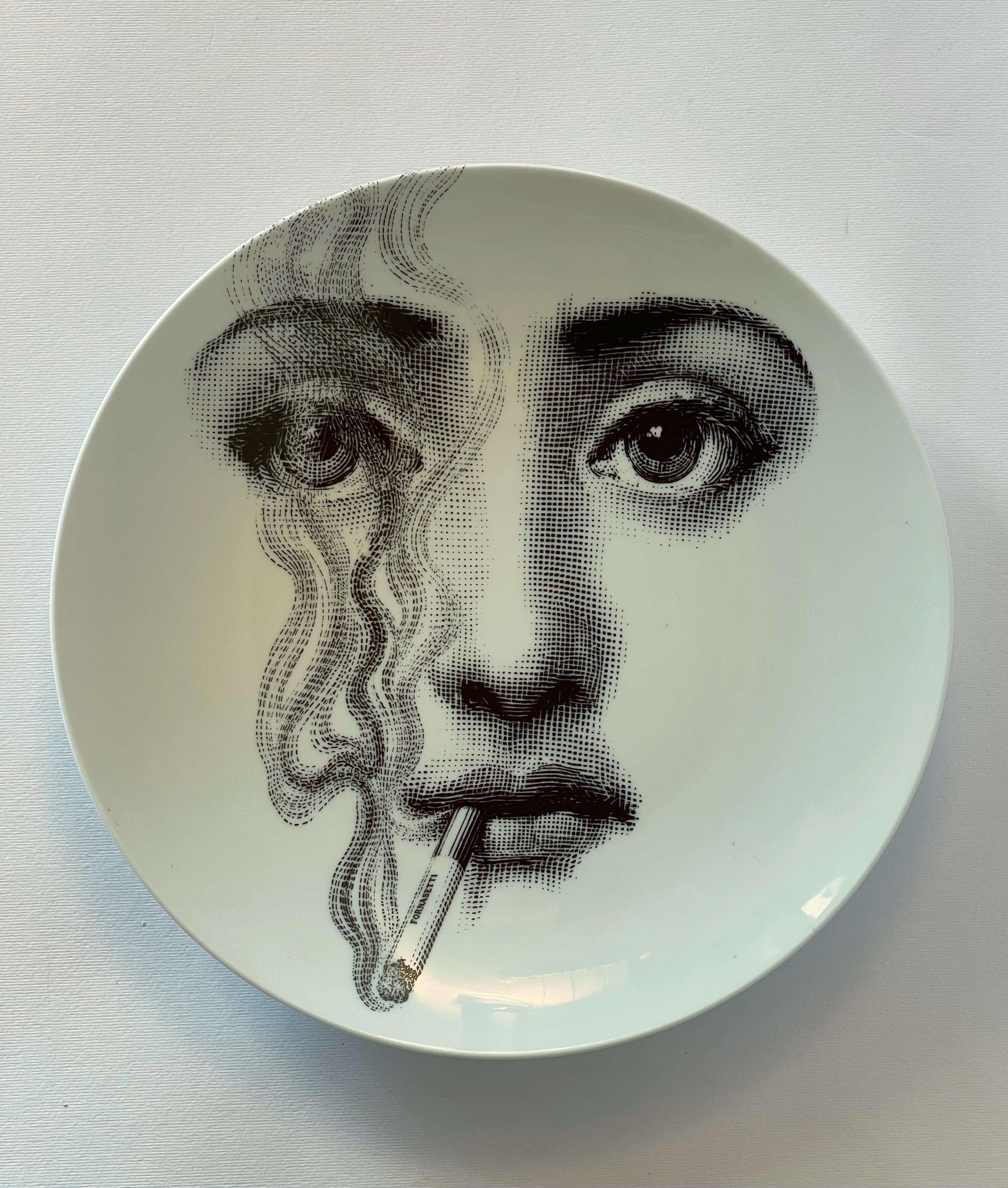 Assiette vintage en porcelaine Piero Fornasetti 