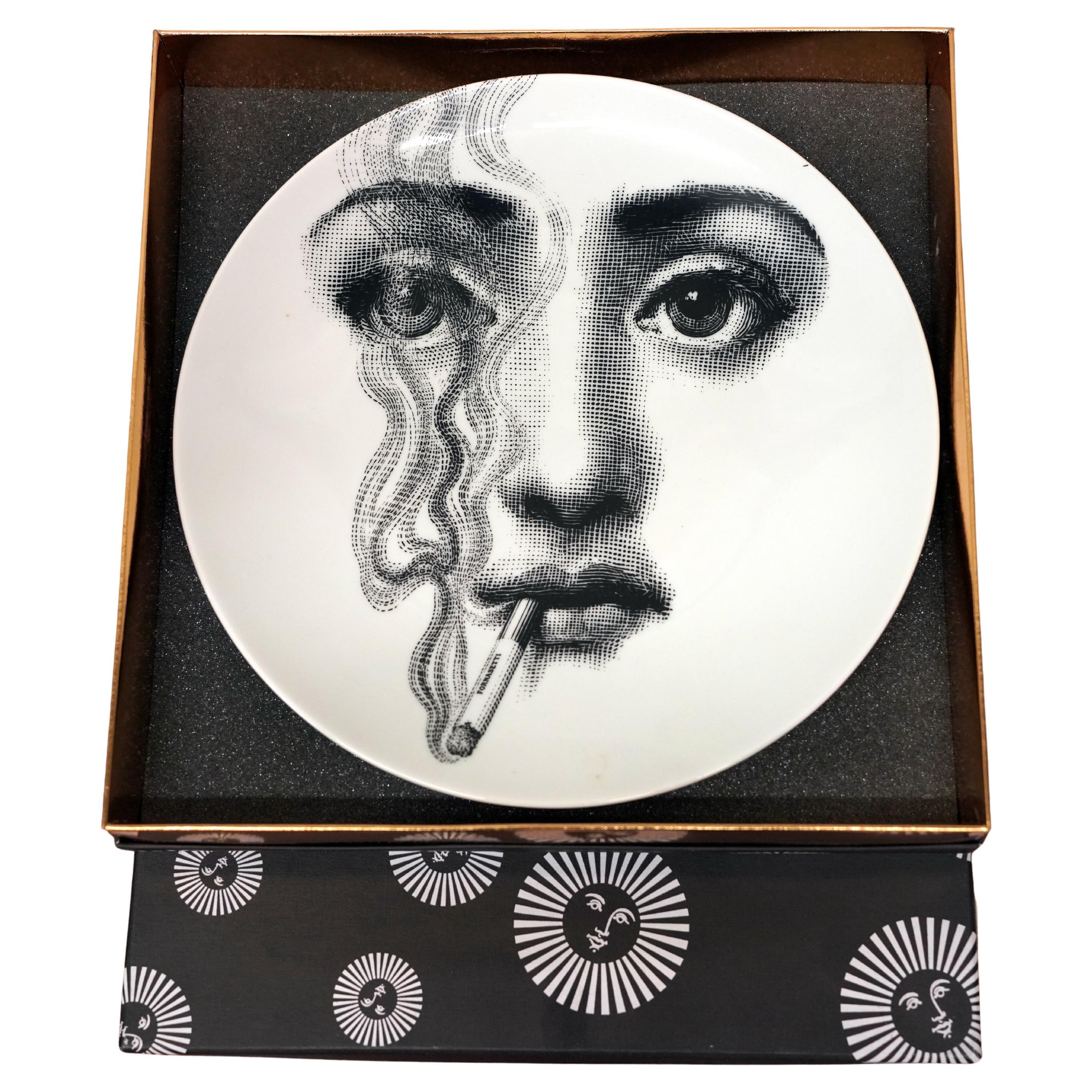 Piero Fornasetti Tema e Variazioni Porcelain Plate 81 For Sale