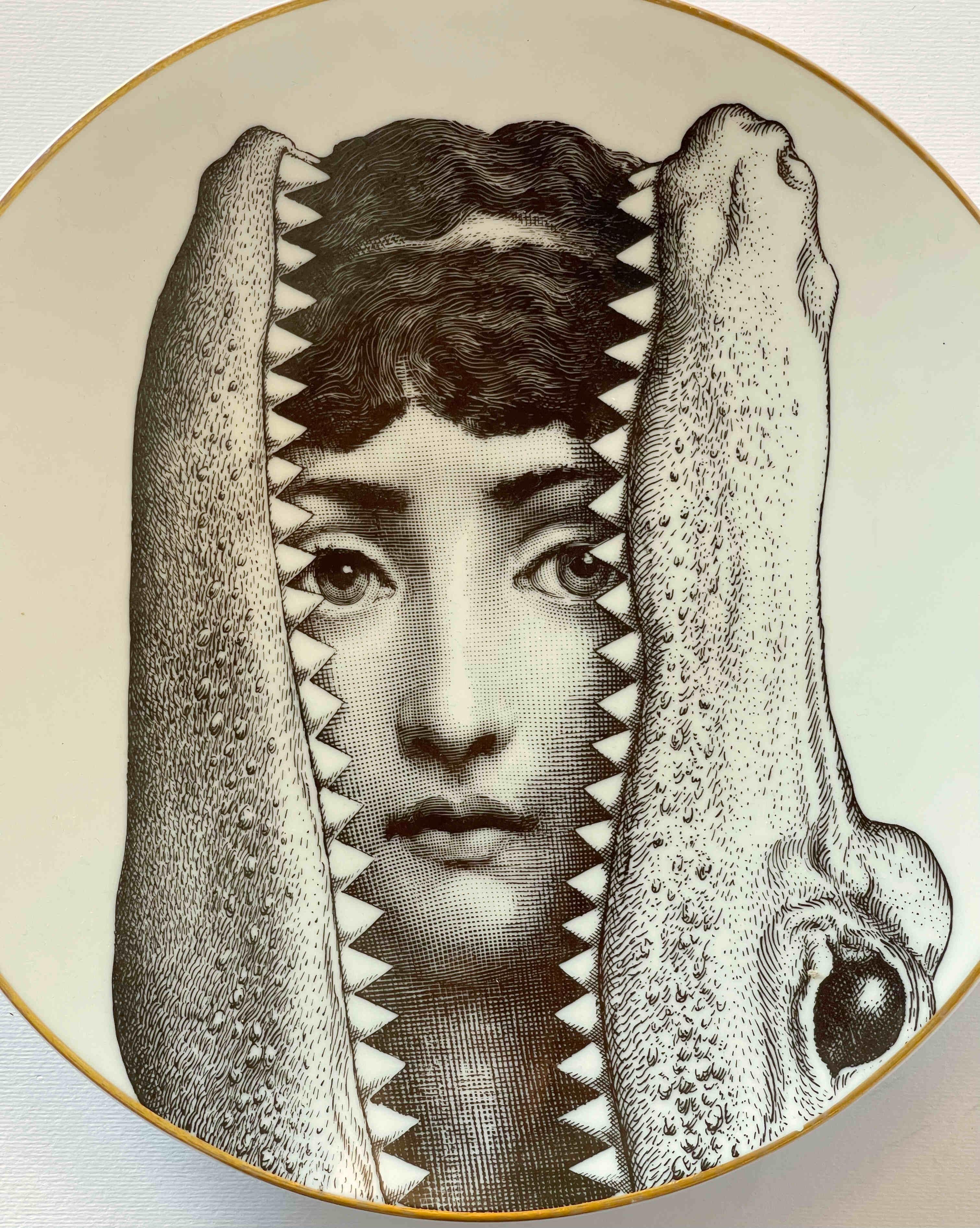 FORNASETTI Tema E Variazioni Plato de porcelana Motiv 24 siglo XX en venta