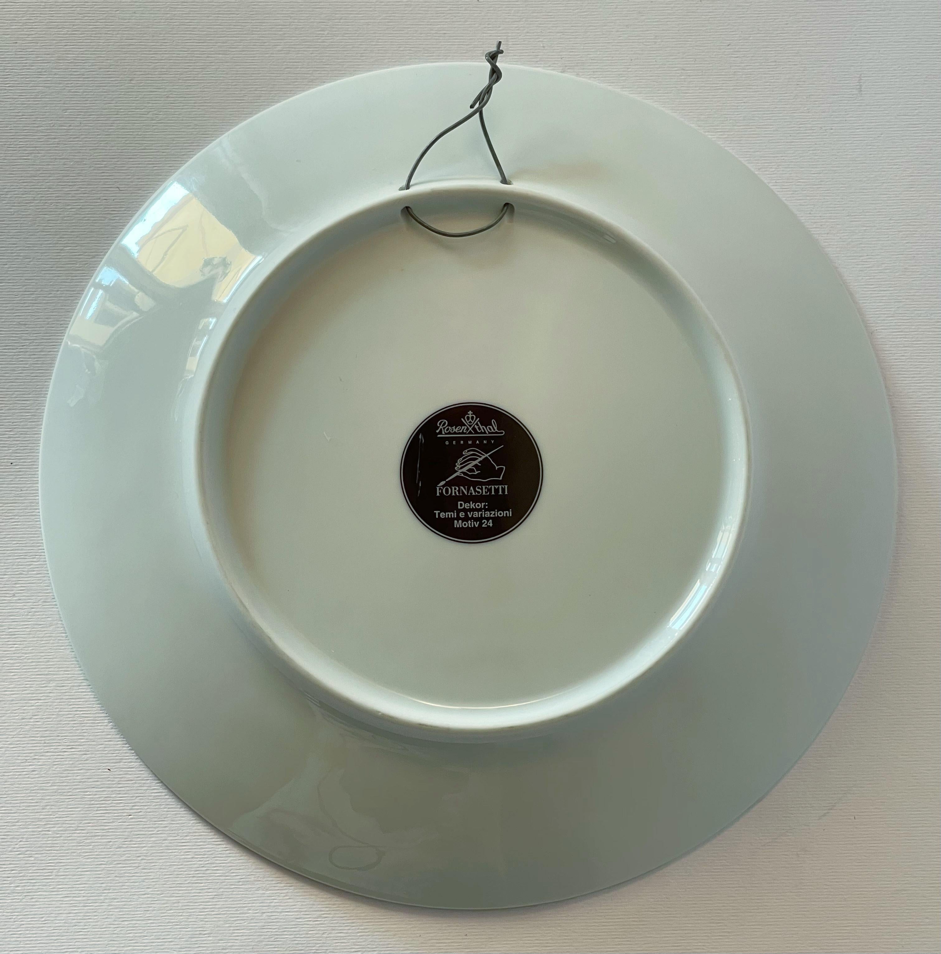 FORNASETTI Tema E Variazioni Plato de porcelana Motiv 24 Porcelana en venta