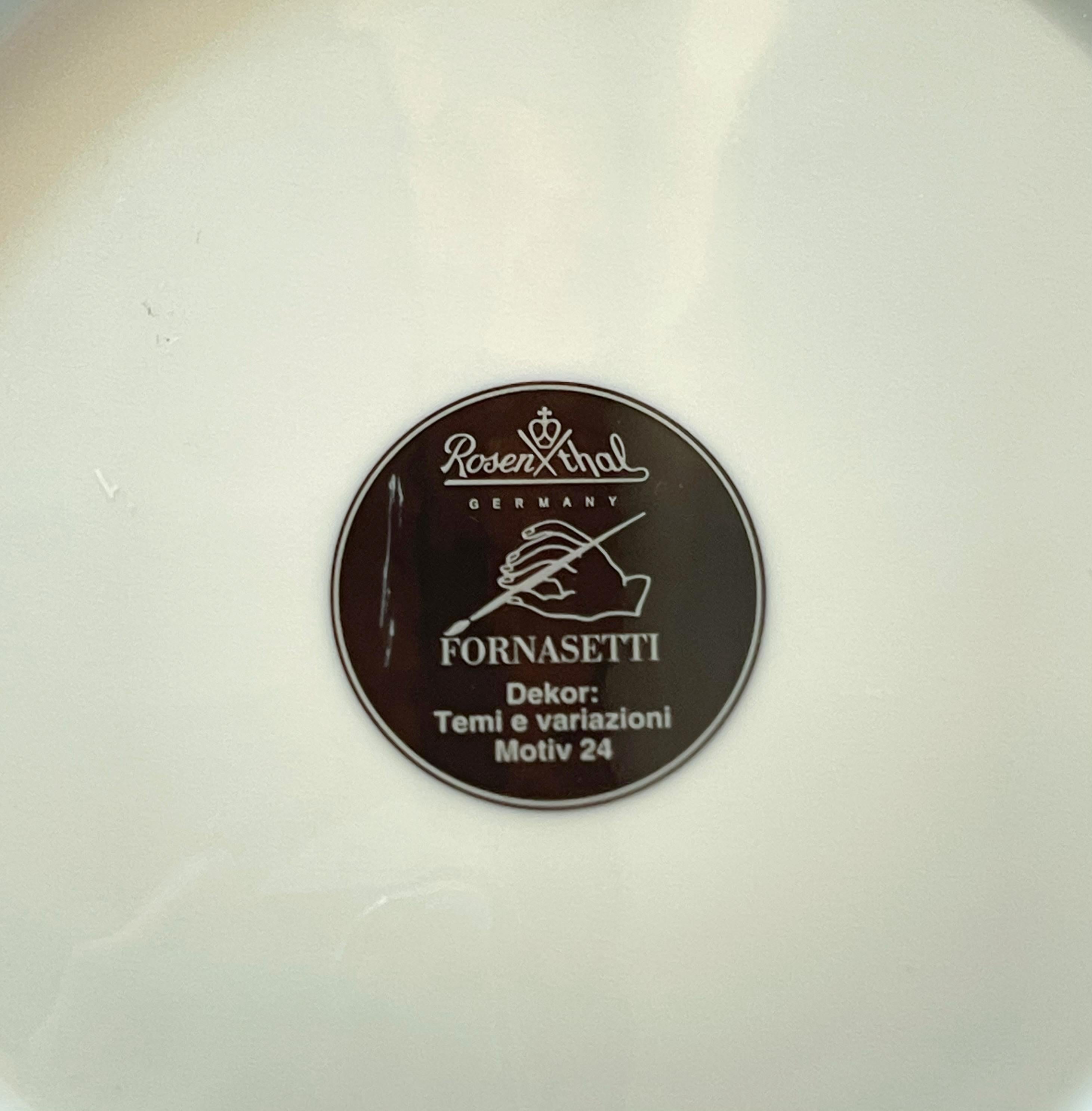 FORNASETTI Tema E Variazioni Plato de porcelana Motiv 24 en venta 1