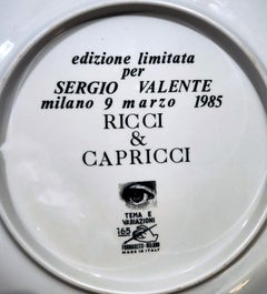 Piero Fornasetti Themes & Variation Plate made as a Special Limited Edition 1985