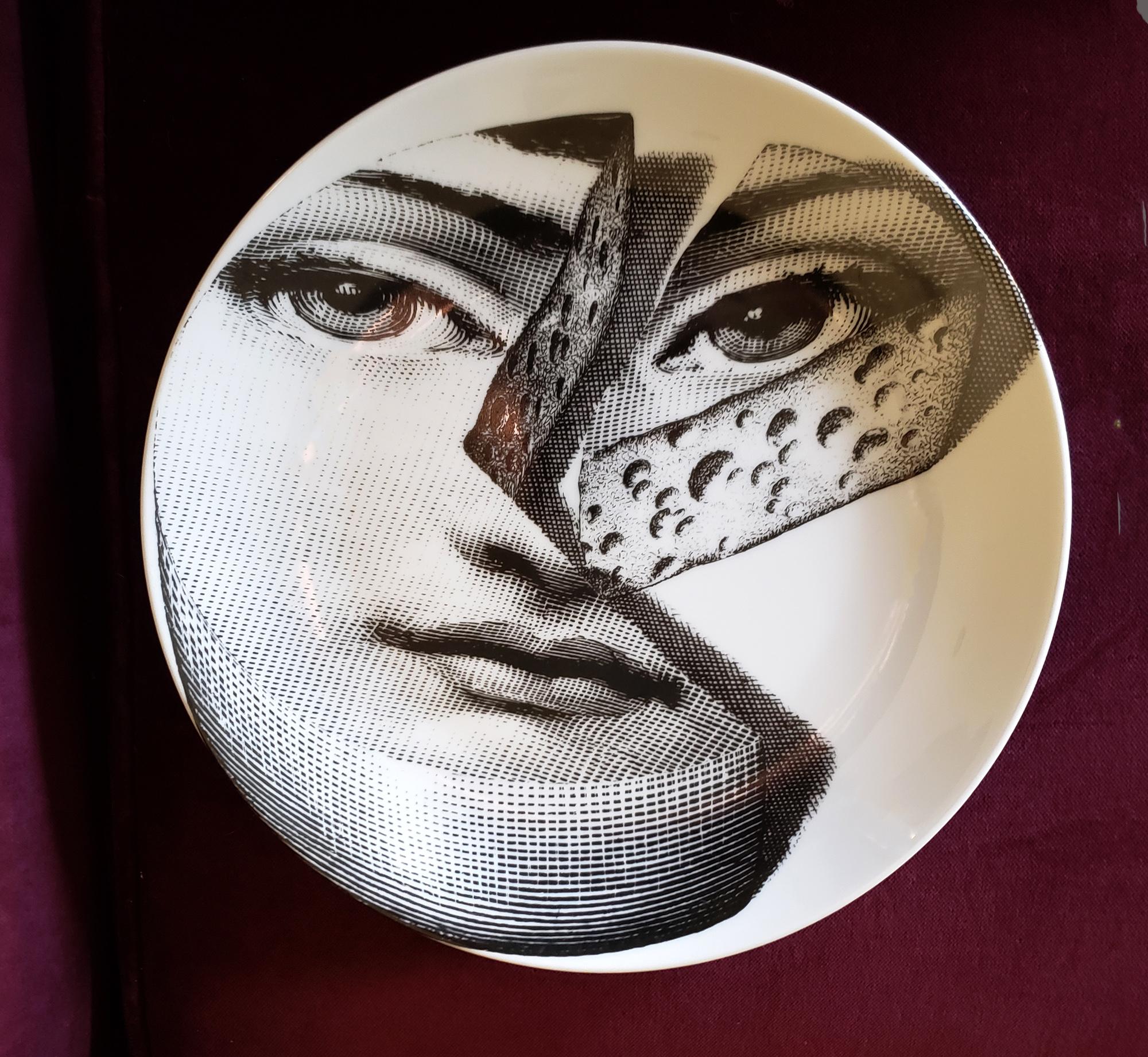 Piero Fornasetti Themes & Variations Porcelain Plate, Number 106 1