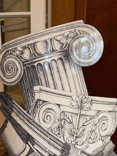 Piero Fornasetti Trompe L'Oeil Rovine Umberella Stand Schwarz und Weiß