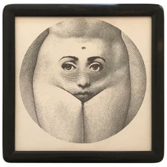 Piero Fornasetti Vintage Gerahmter Druck