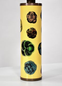 Piero Fornasetti Violet Flower Table Lamp Yellow, Blue and Green