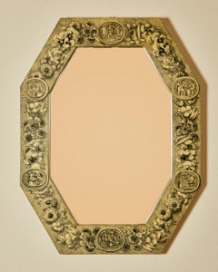 Piero Fornasetti, wall mirror, wooden support covered with screen prints.