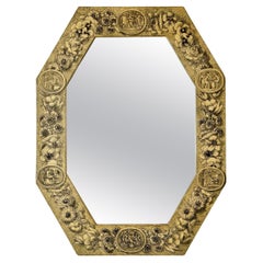 Piero Fornasetti, wall mirror, wooden support covered with screen prints.