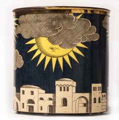 Piero Fornasetti Waste Paper Bin “Sole De Capri”, Italy, circa 1960