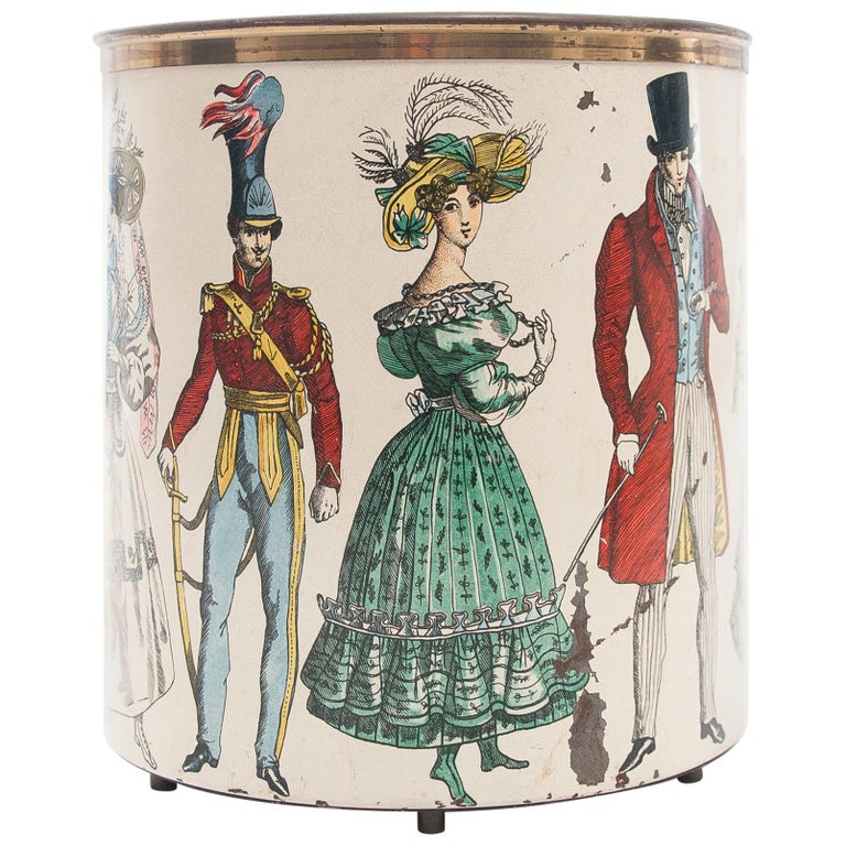 Piero Fornasetti Wastepaper Basket For Sale At 1stdibs