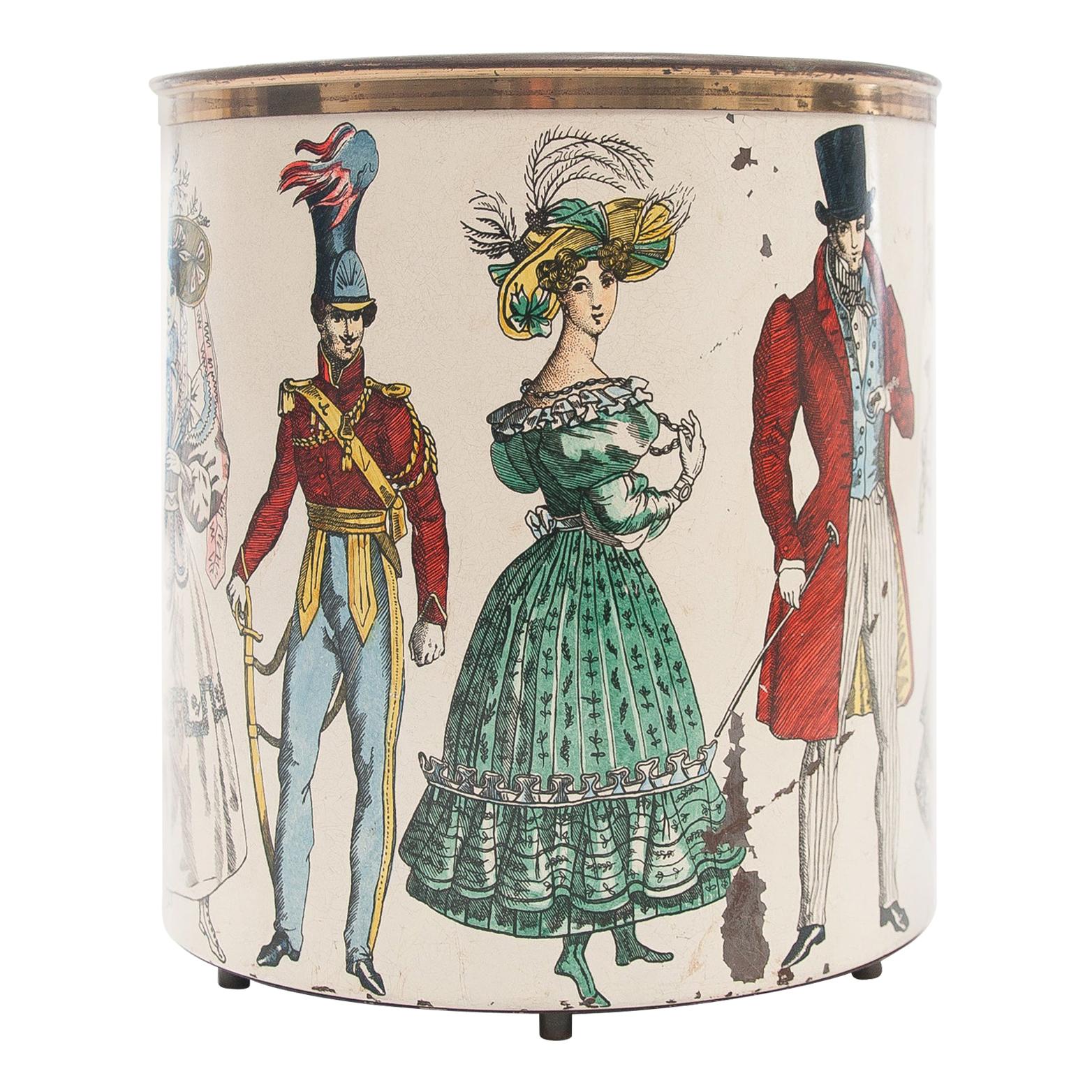 Piero Fornasetti Wastepaper Basket For Sale at 1stDibs