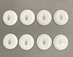 Piero Fornasetti Wine and Liquor Ceramic Coasters, Vini E Liquori Pattern