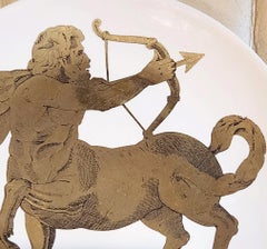 Piero Fornasetti Zodiac Pottery Plate, Sagittarius