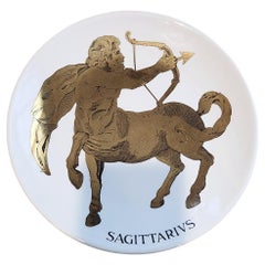 Piero Fornasetti Zodiac Pottery Plate, Sagittarius