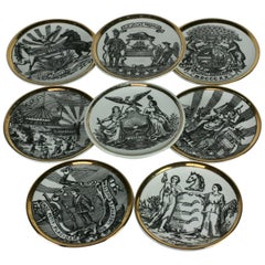 Retro Piero Fornesetti Coasters, Emblems of the States