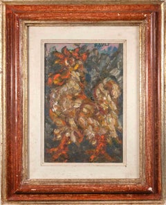 Rooster - Oil paint by Piero Gauli - 1992