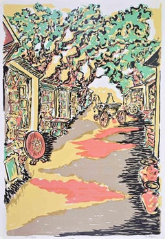 The Five Markets in Palermo - Print by Piero Gauli - 1970s