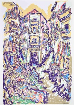 The Five Markets in Palermo - Print by Piero Gauli - 1970s