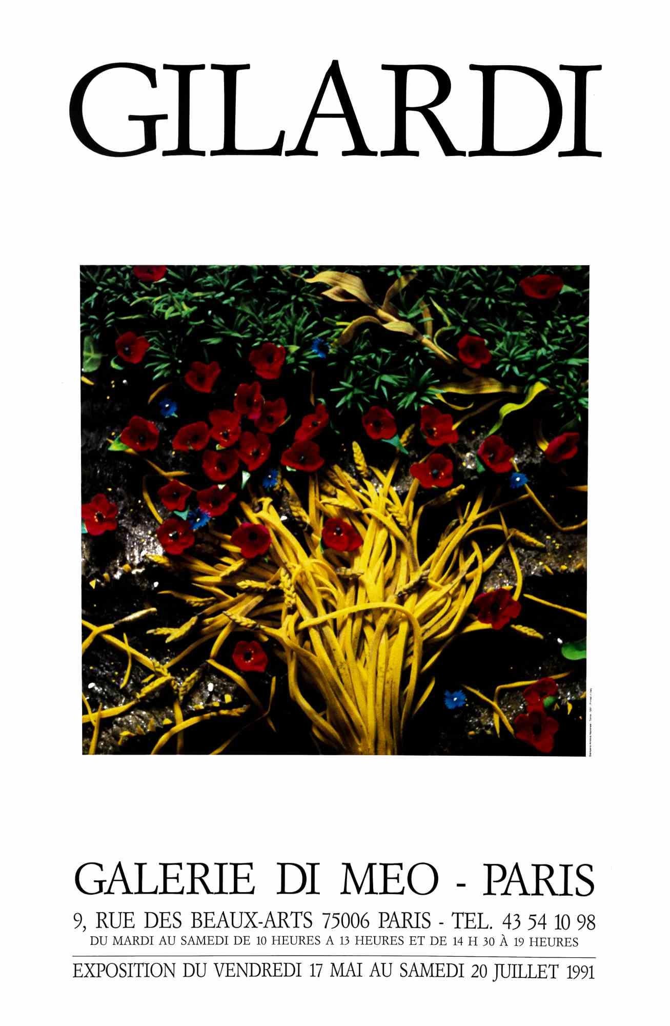 Print de Piero Gilardi - Exposición Gilardi - Vintage offset Galerie Di Meo  - 1991