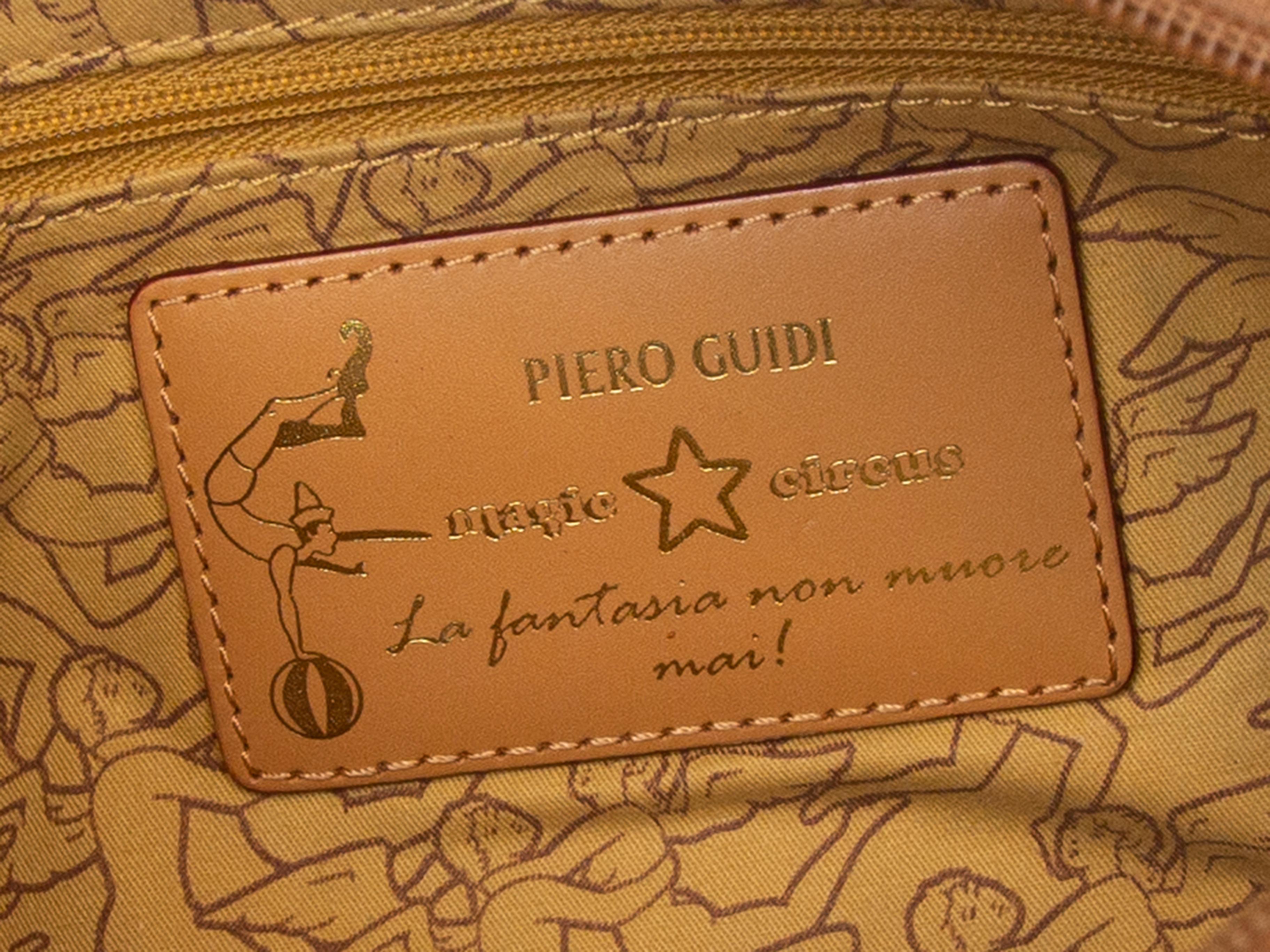 Piero Guidi White & Multicolor Magic Circus Crossbody Bag In Good Condition In New York, NY