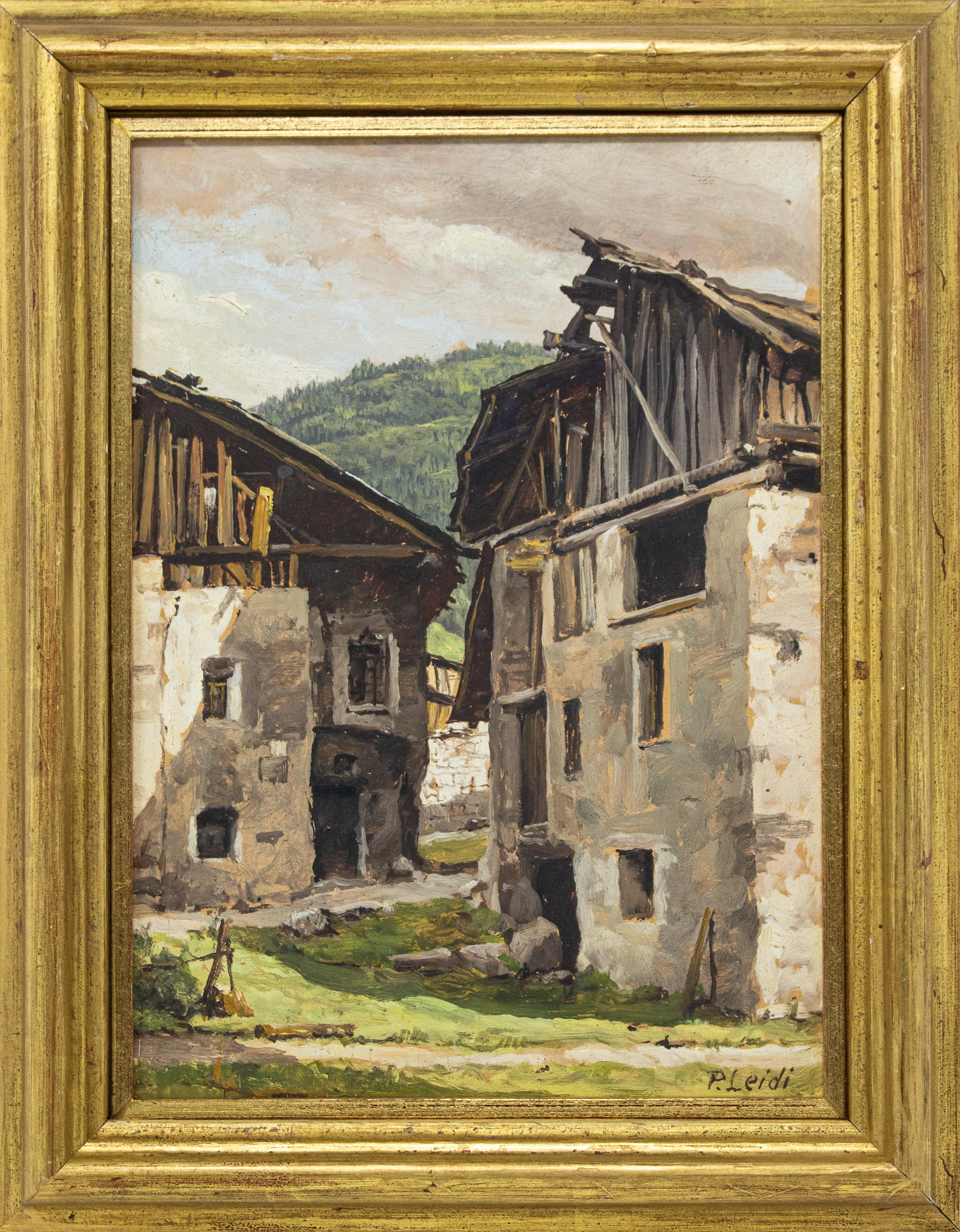 Piero Leidi (Brescia, 1892 - Bedizzole, 1976)

Vista a la montaña con Ponte di Legno

Témpera sobre cartón, 23 x 17 cm 

Firmado abajo a la derecha "P.Leidi"; fechado en 1943 y con una inscripción al dorso

Piero Leidi, artista de origen bresciano,