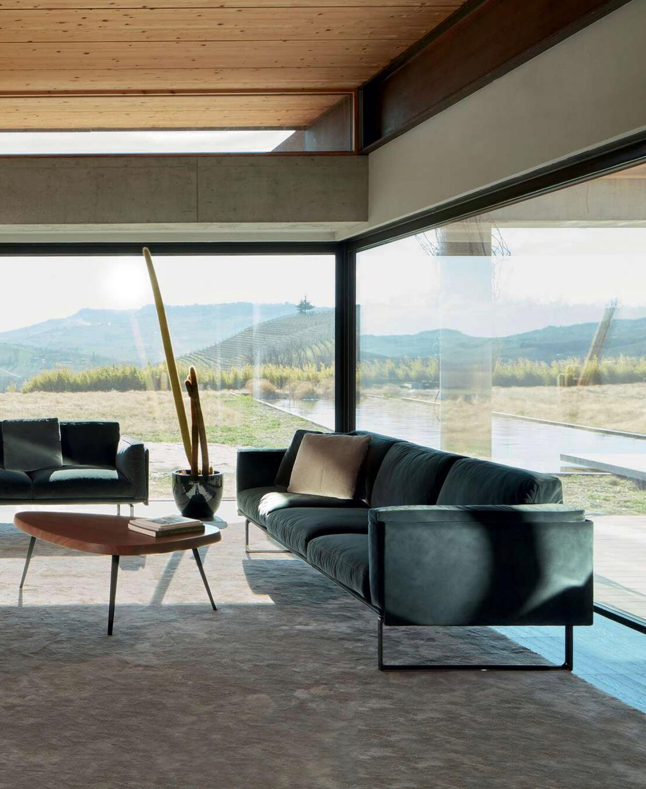 Piero Lissoni 8 Set of Two Modular Sofa and Puff For Cassina For Sale 7