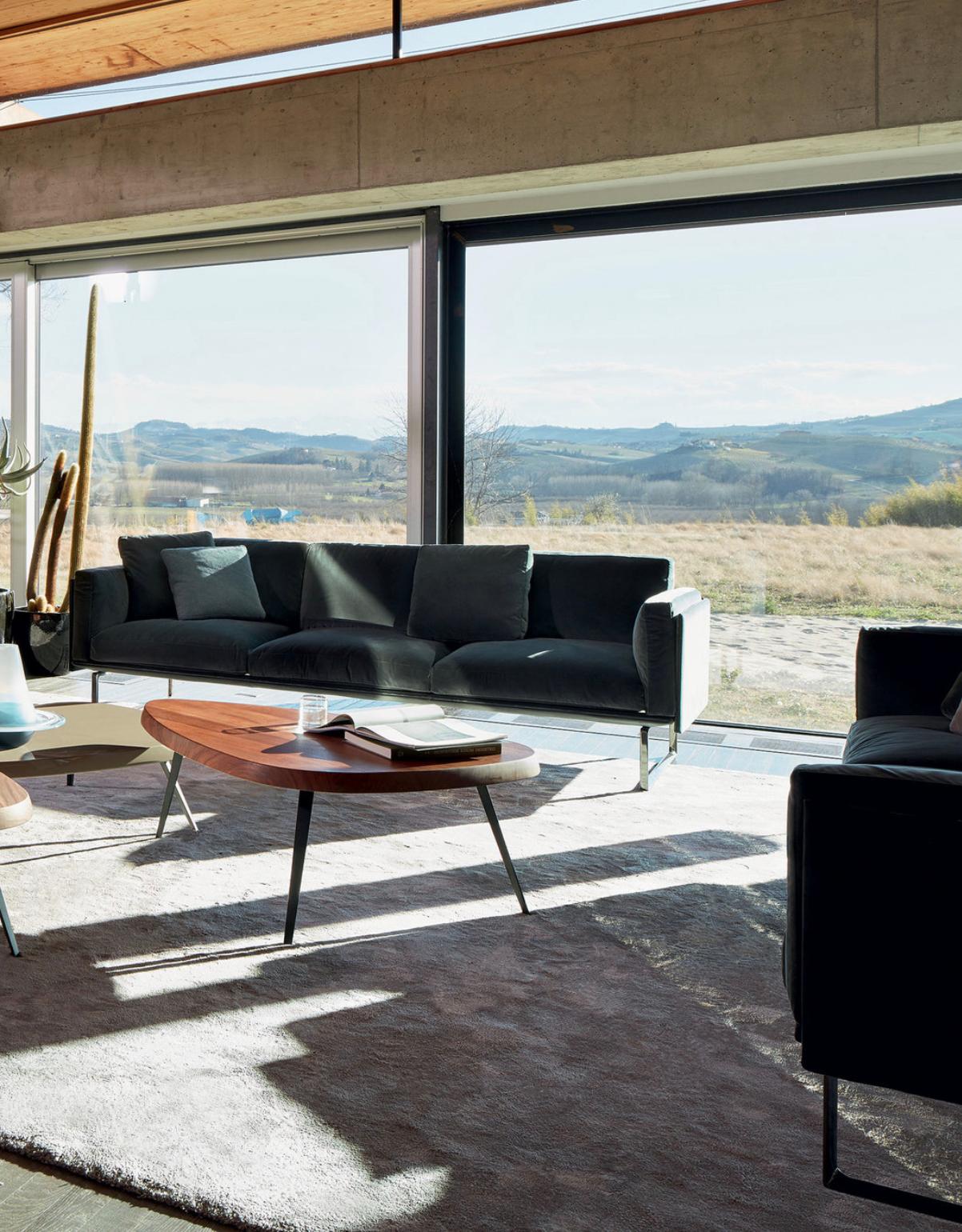 Piero Lissoni 8 Set of Two Modular Sofa and Puff For Cassina For Sale 8