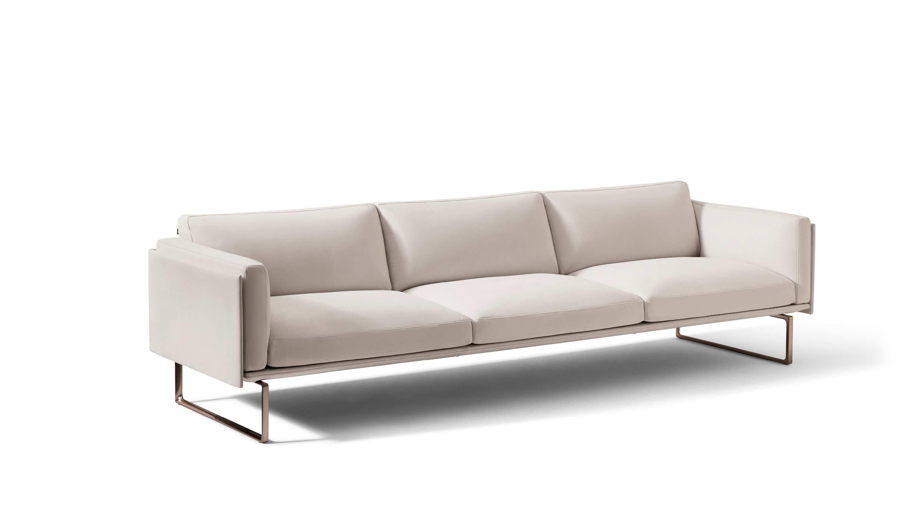 Contemporary Piero Lissoni 8 Set of Two Modular Sofa and Puff For Cassina For Sale