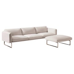 Piero Lissoni 8 Set of Two Modular Sofa and Puff For Cassina