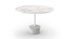 Piero Lissoni 9 Dining Table in White Carrara Marble