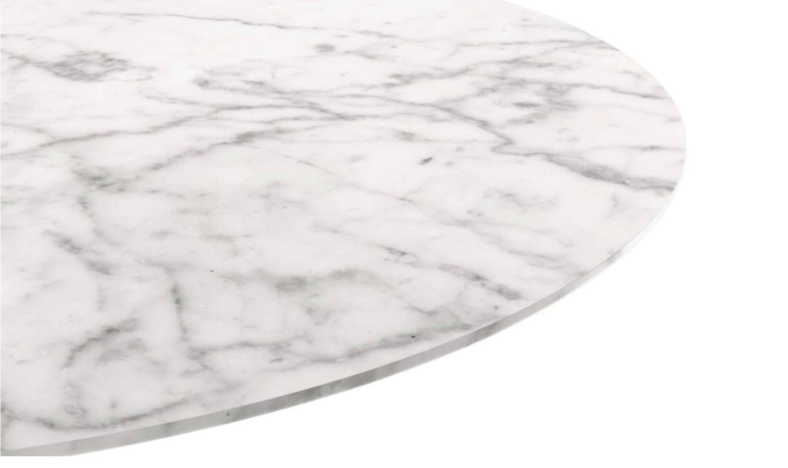 Piero Lissoni 9 Dining Table in White Carrara Marble For Sale 1