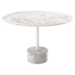 Piero Lissoni 9 Dining Table in White Carrara Marble