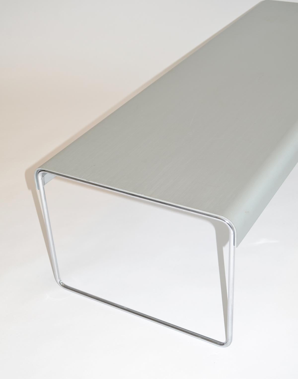 Modern Piero Lissoni for Cassina Aluminum Zap 254 Coffee Table