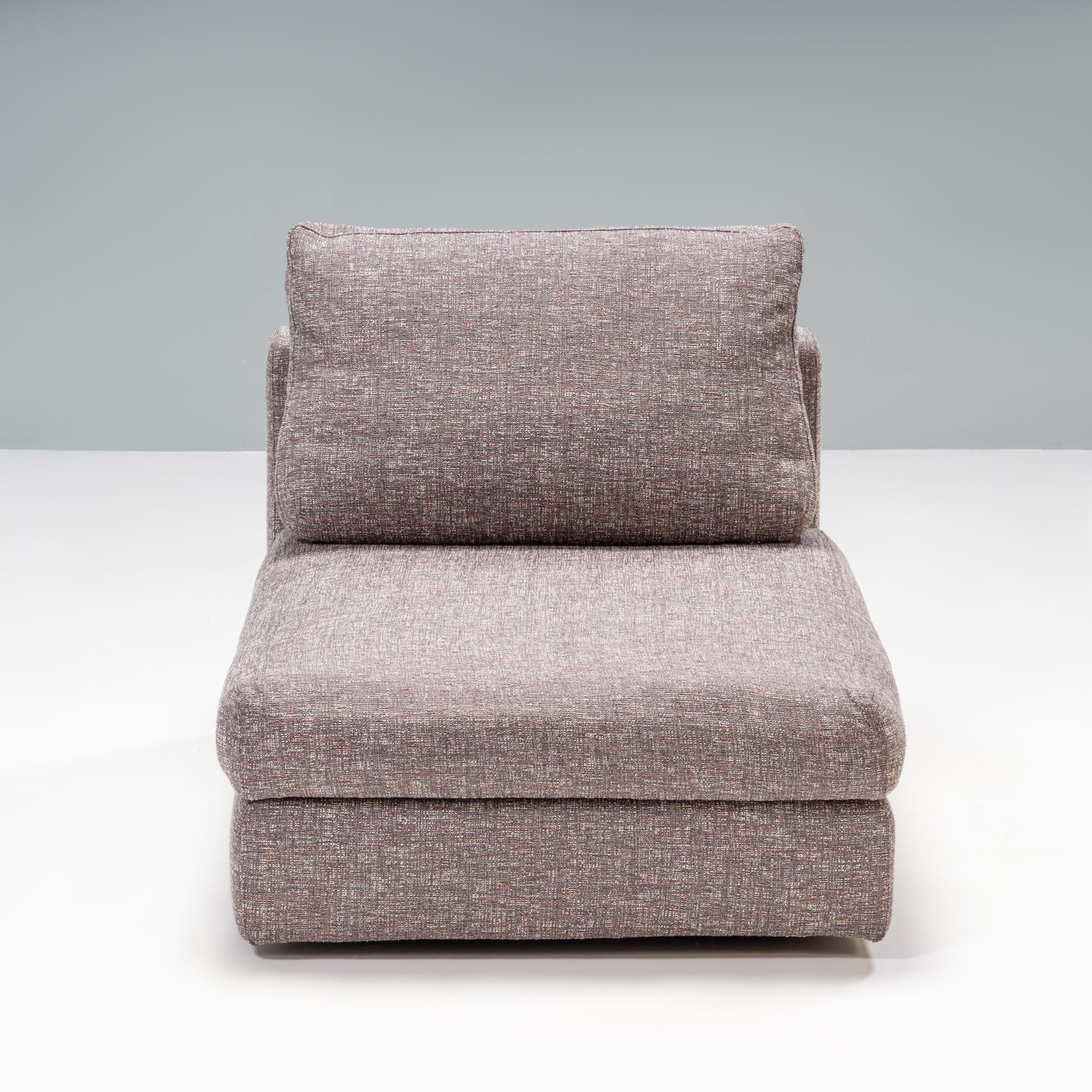 Designed by Piero Lissoni for Cassina in 2012, the Miloe seating range was designed for modern life.

The seat has a boxy shape with no arms, and a wide, deep seat for ultimate comfort.

Fully upholstered in Raf Simons for Kvadrat Sonar fabric,