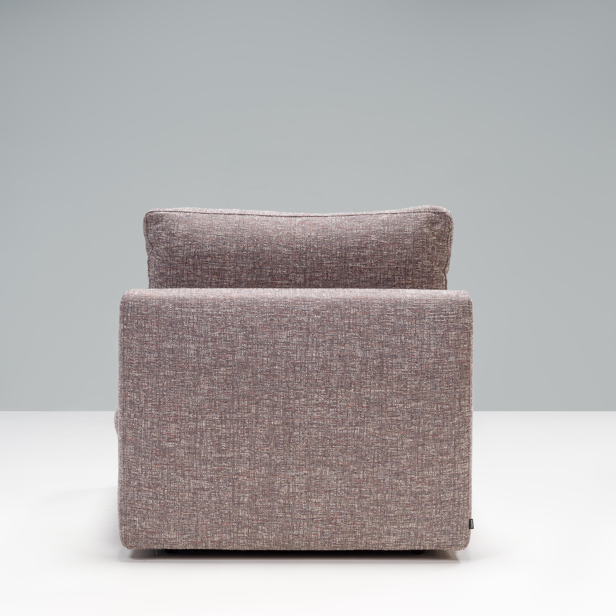 Italian Piero Lissoni for Cassina Kvadrat Sonar Fabric Miloe Armchair