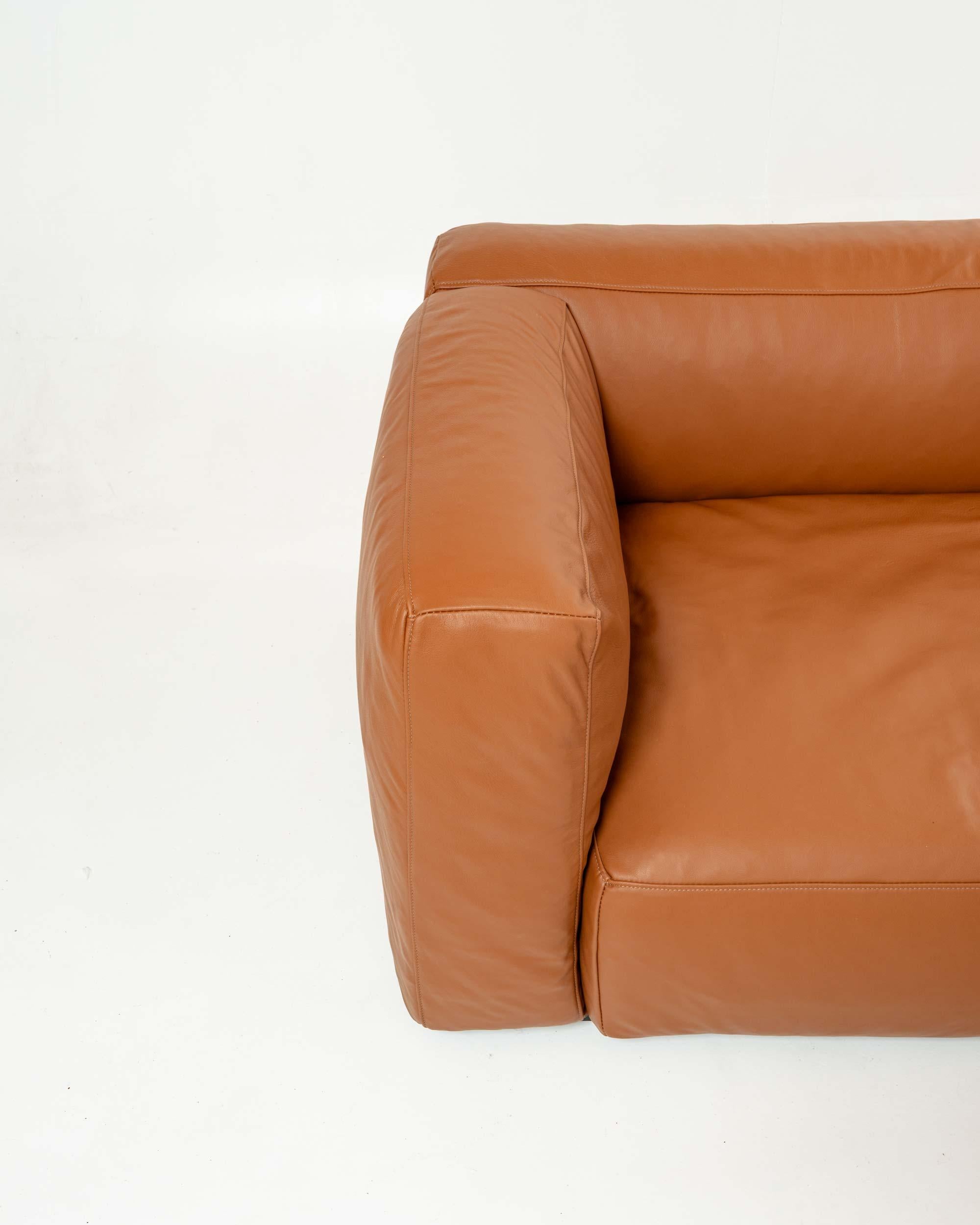 Piero Lissoni for Cassina Mex Canapé sectionnel Cube 271 en Elmosoft Saddle Brown en vente 5