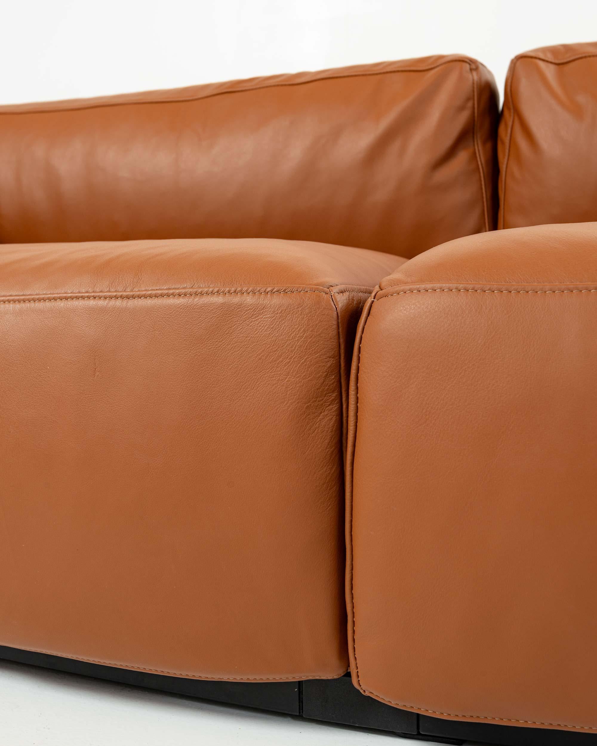 Piero Lissoni for Cassina Mex Canapé sectionnel Cube 271 en Elmosoft Saddle Brown en vente 6