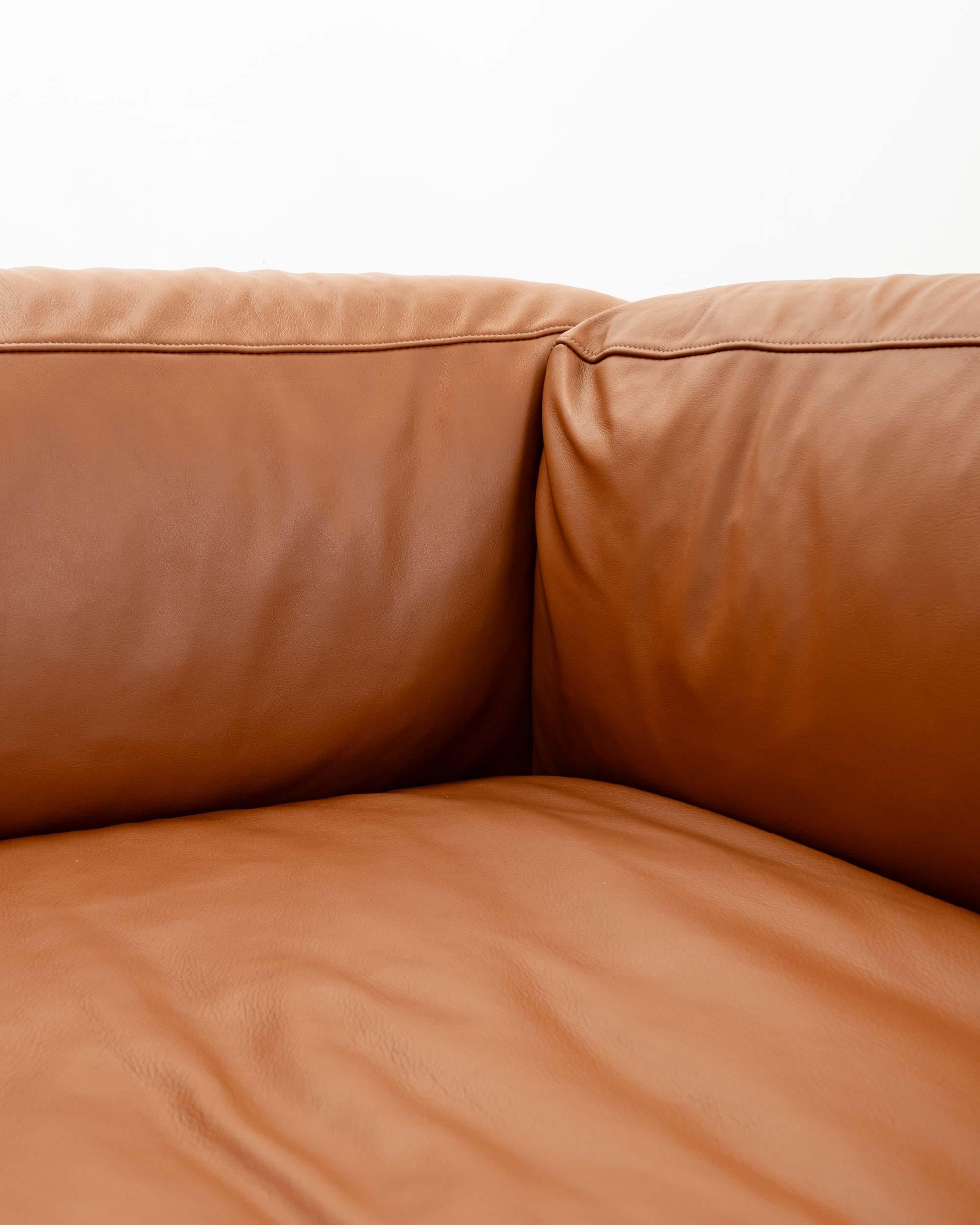 Piero Lissoni for Cassina Mex Canapé sectionnel Cube 271 en Elmosoft Saddle Brown en vente 7