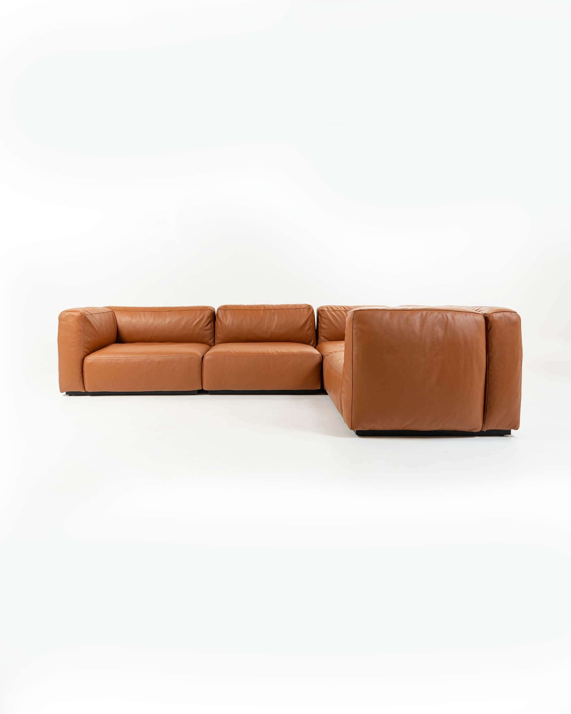 Moderne Piero Lissoni for Cassina Mex Canapé sectionnel Cube 271 en Elmosoft Saddle Brown en vente