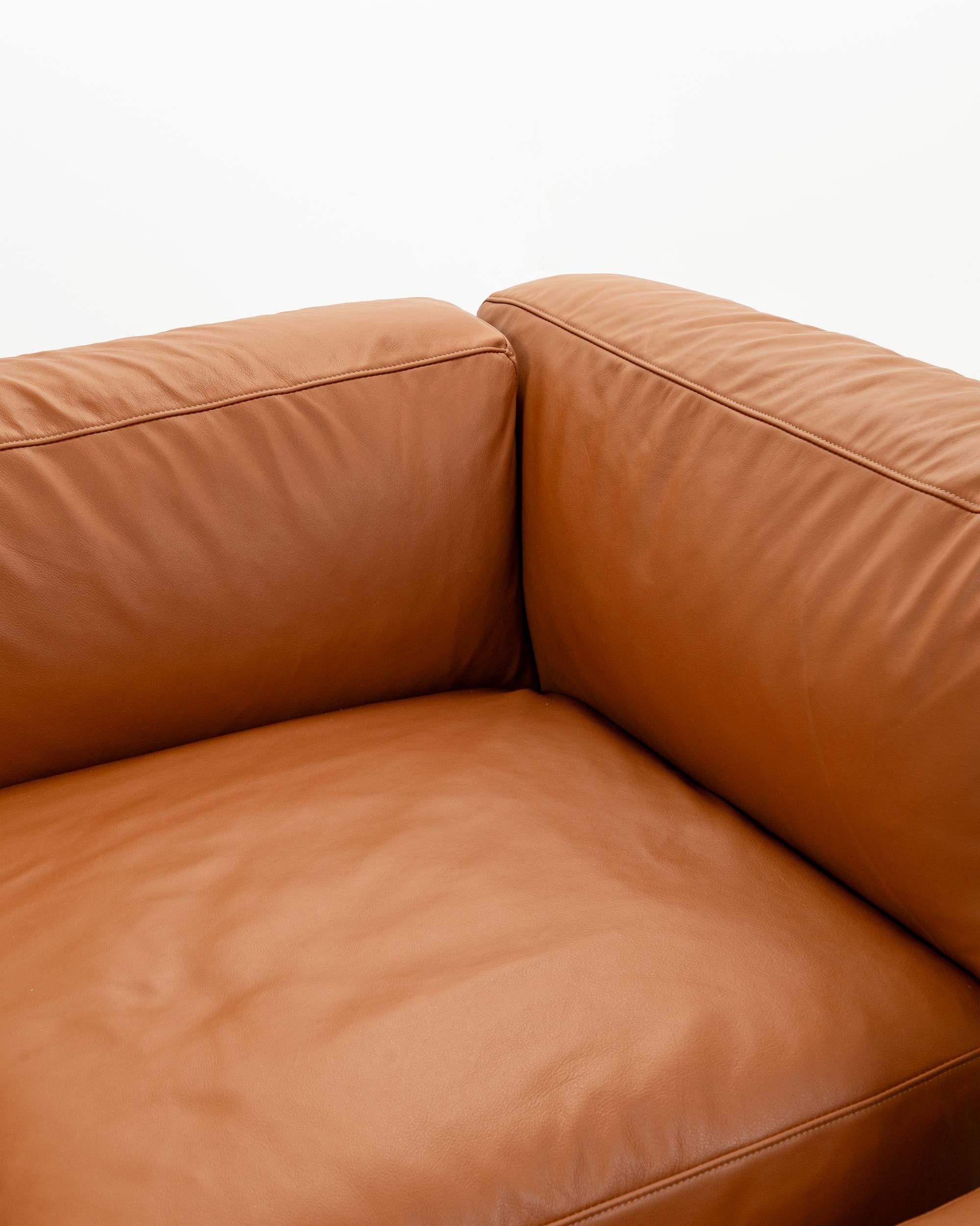 XXIe siècle et contemporain Piero Lissoni for Cassina Mex Canapé sectionnel Cube 271 en Elmosoft Saddle Brown en vente