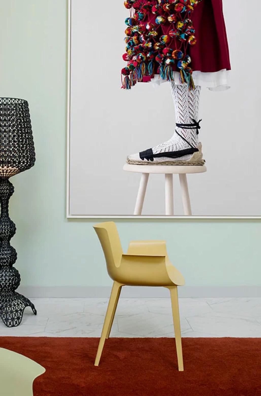 Piero Lissoni Per Kartell Poltrona Piuma in Mustard sage In condizioni Nuovo in vendita a San Diego, CA