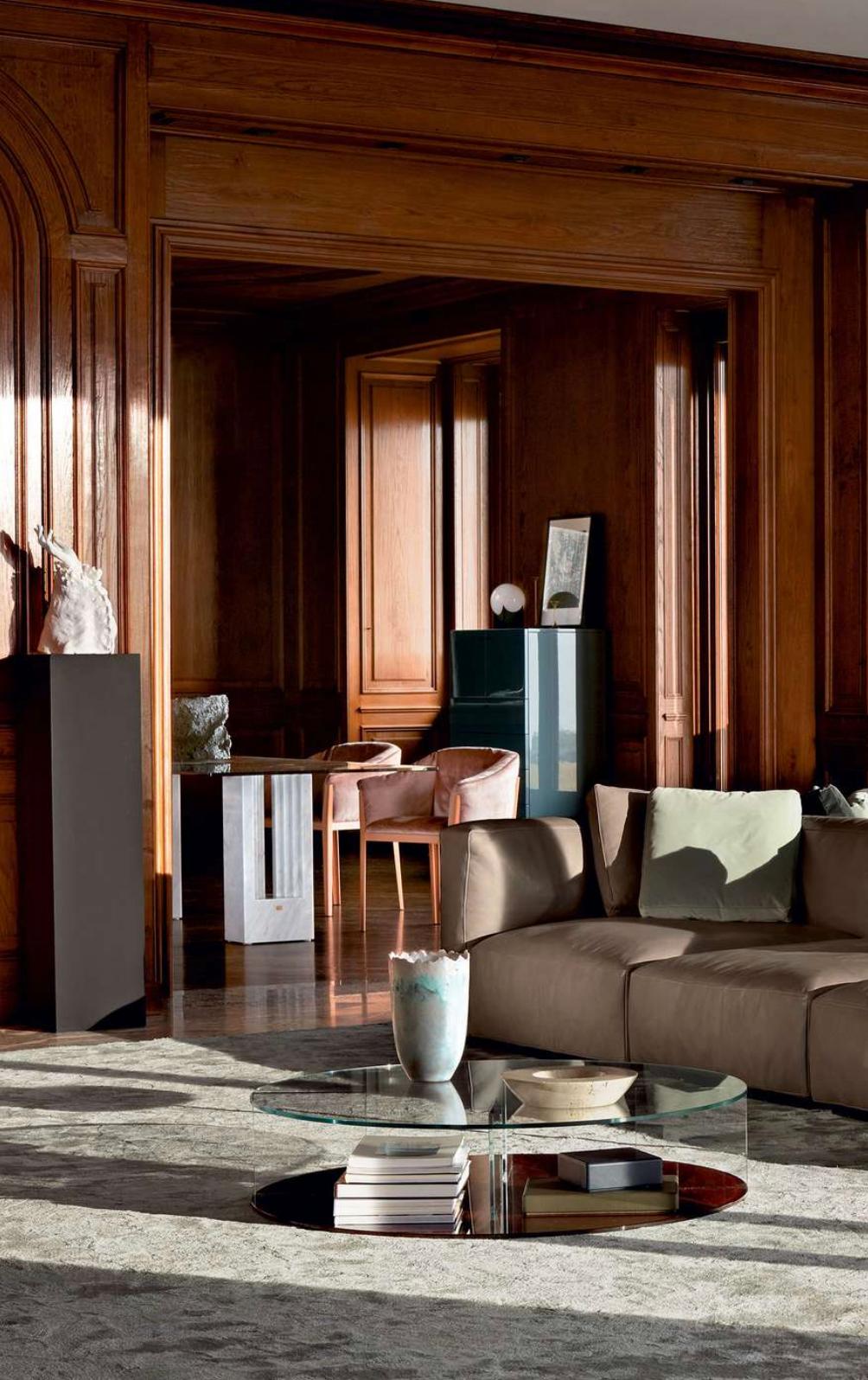 Piero Lissoni Set aus zwei niedrigen Mex-Tischen für Cassina im Angebot 1