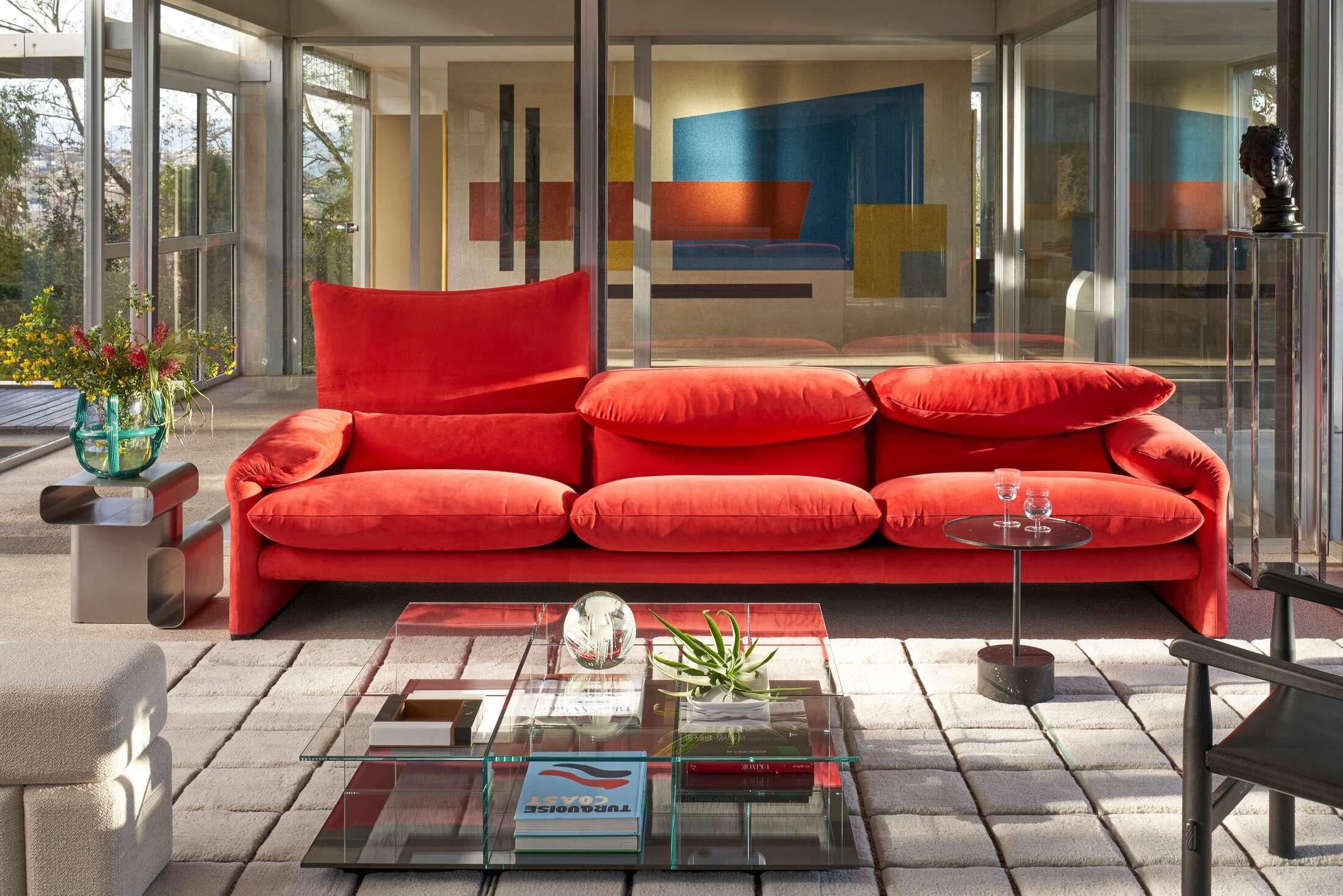 Piero Lissoni Set aus zwei niedrigen Mex-Tischen für Cassina im Angebot 2