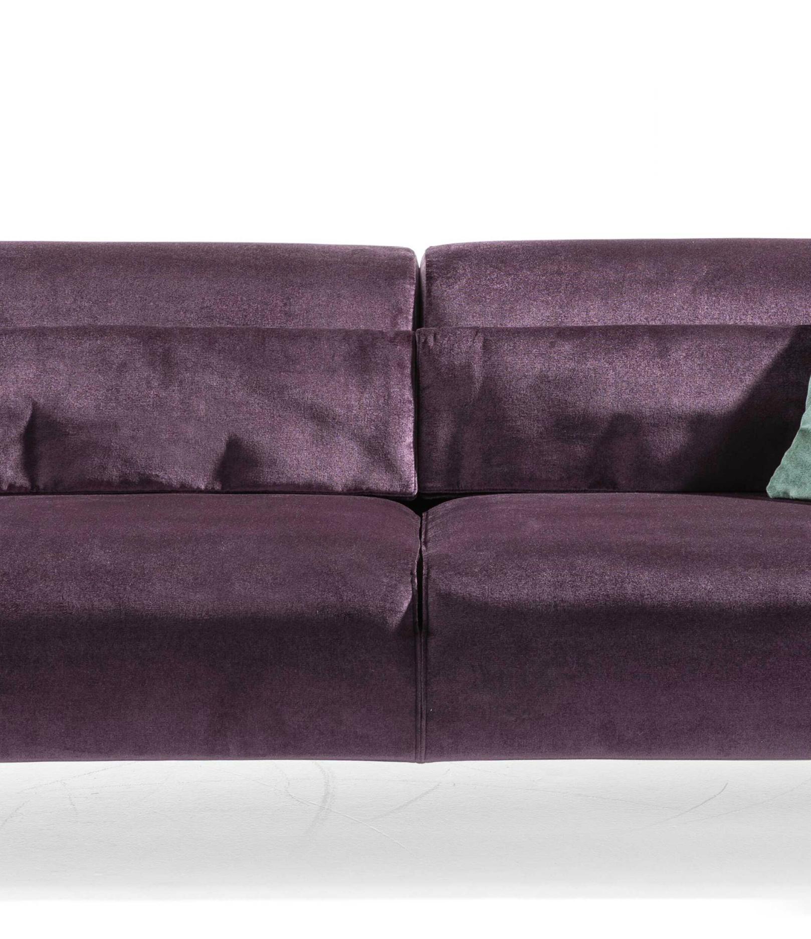 Zweisitzer-Sofa mit Fuß von Piero Lissoni für Cassina (Aluminium) im Angebot