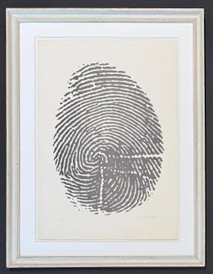 Piero Manzoni (1933-1963) - Left thumbprint - Photolithograph on paper - 1960