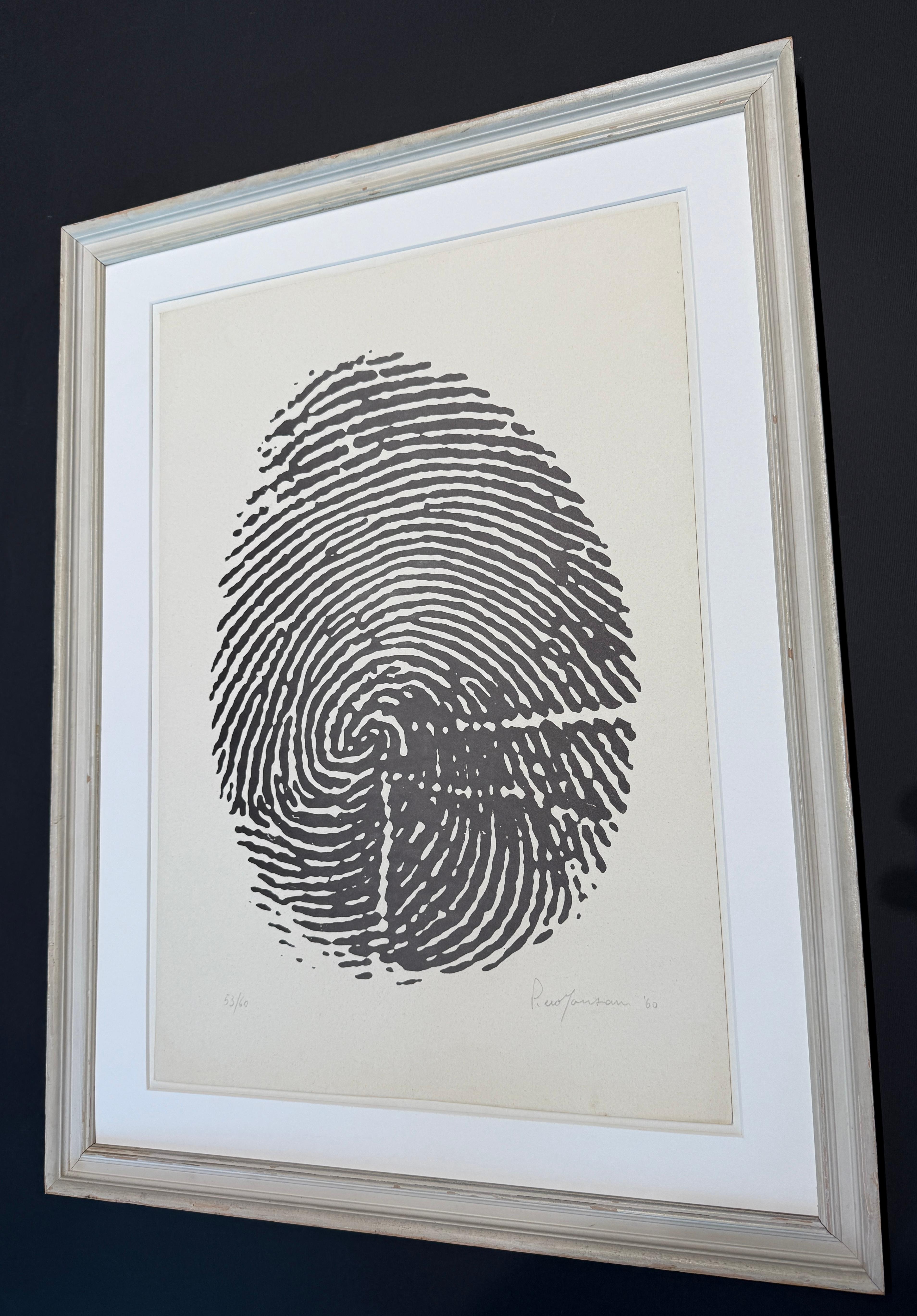 Piero Manzoni (1933-1963) - Left thumbprint - Photolithograph on paper - 1960 For Sale 2