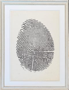 Piero Manzoni (1933-1963) - Left thumbprint - Photolithograph on paper - 1960
