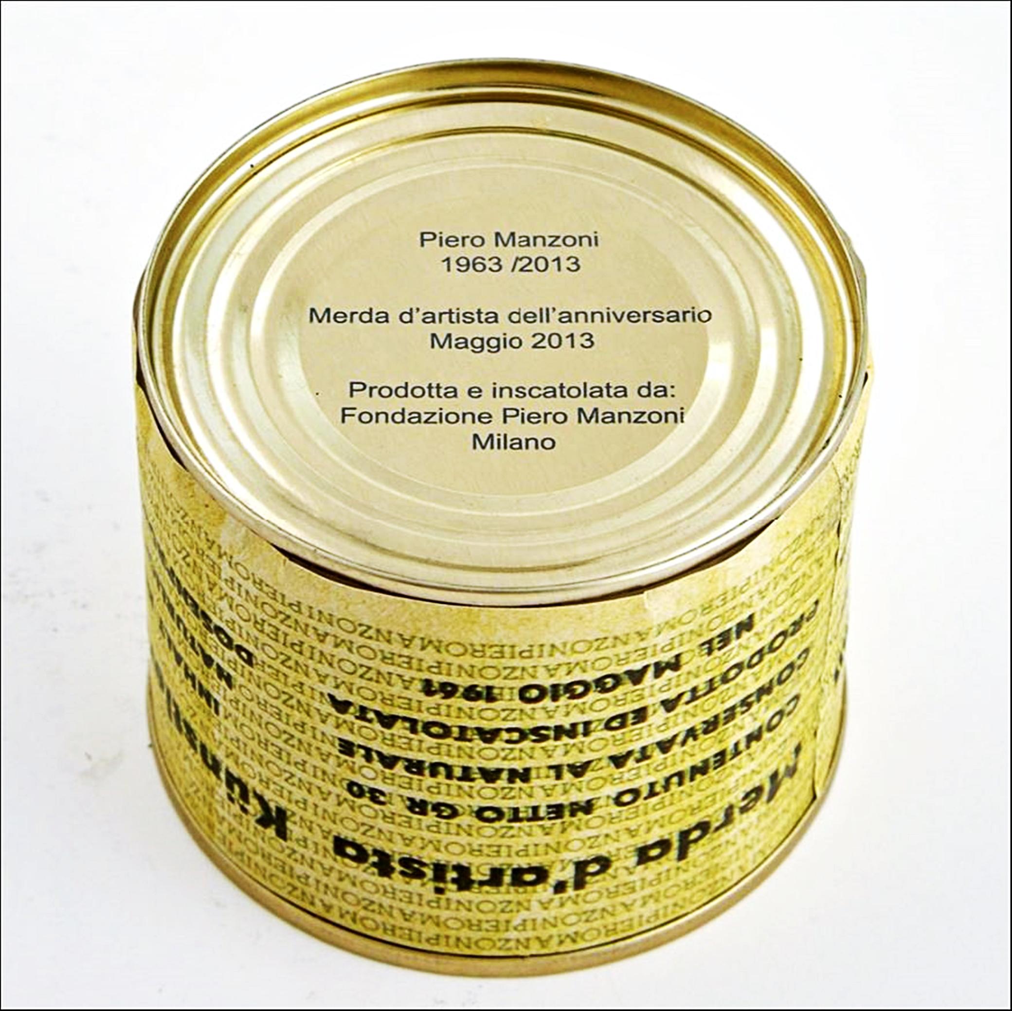 Merda d'Artista - Merde d'Artiste - Artist's Shit Boîte en fer blanc scellée en édition limitée - Sculpture de Piero Manzoni