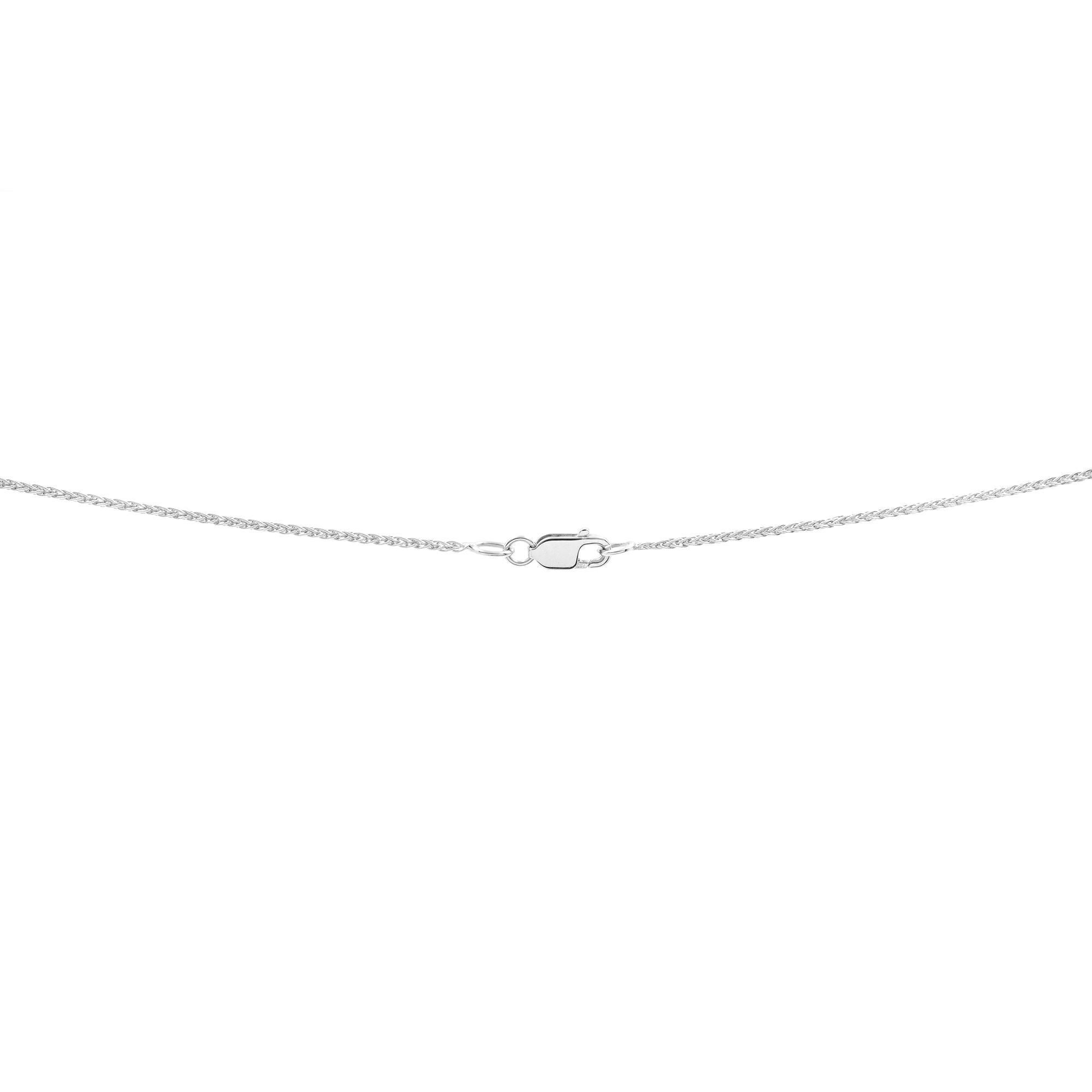 Round Cut Piero Milano 1 Row Natural Diamond Drop Pendant Necklace 18k White Gold 0.40cttw For Sale